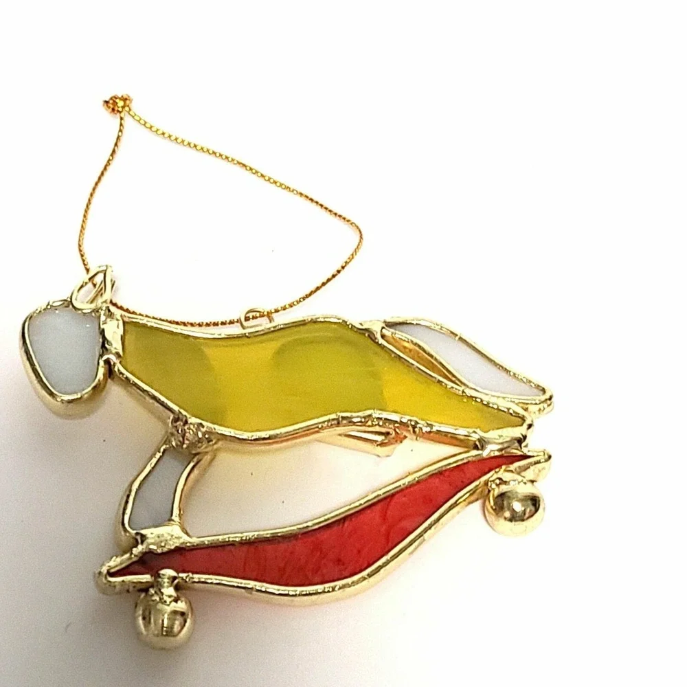 Vintage‎ Christmas Ornament Stained Glass Horse
